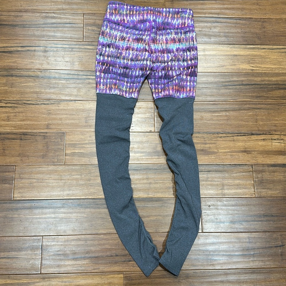 Alo Goddess Bhakti Ruched Leggings yoga M gray